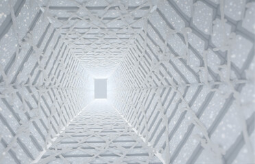 White Abstract Tunnel Space