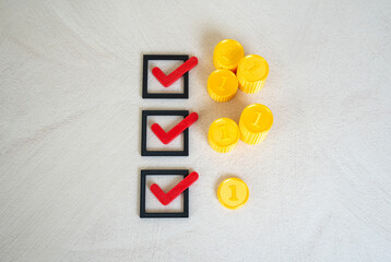 List of completed tasks and payment for work performed. Productivity tracking, freelance billing,...
