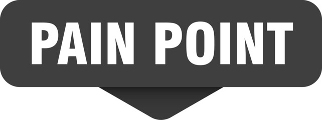 pain point sticker. pain point sign on transparent background