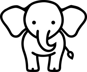 elephant icon lines10