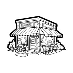 Small local grocery store with rustic design elements – Vector Illustration