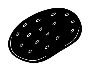 Potato vector silhouette illustration isolated on white background