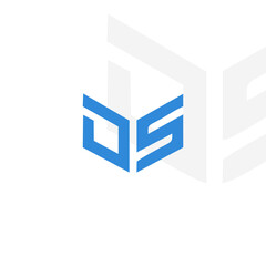 MODERN DS BUSINESS COMPANY LETTER LOGO DESIGN VECTOR