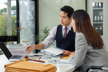 legal and corporate consultation concept focusing on law, advice, and business agreements.