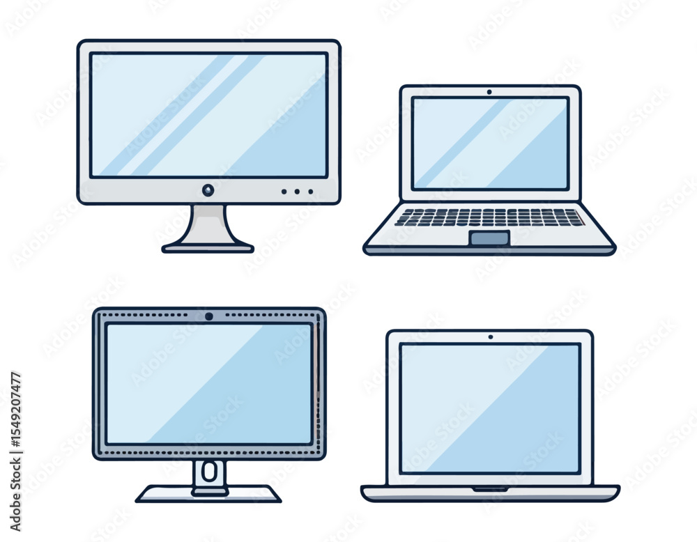 Fototapete desktop computer monitors and laptop computers a visual guide to screen sizes and styles