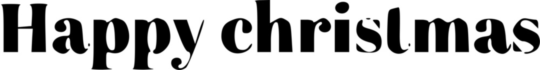 Happy Christmas Greeting Typography with Festive Elements
