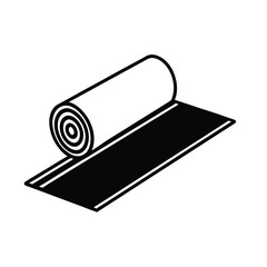 Portable rumble strip mat laid across driving lane Vector illustration