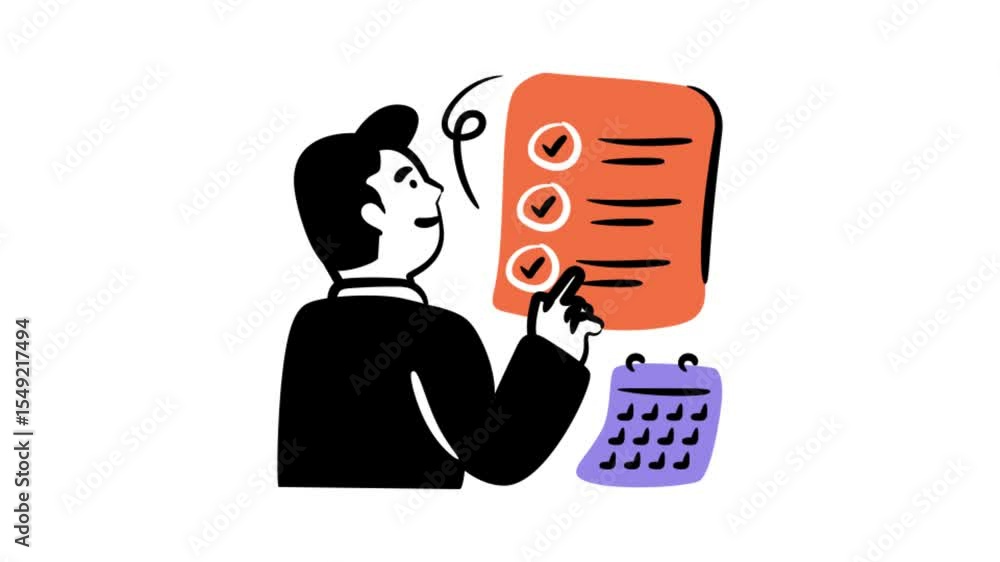Poster planning animation mp4 file