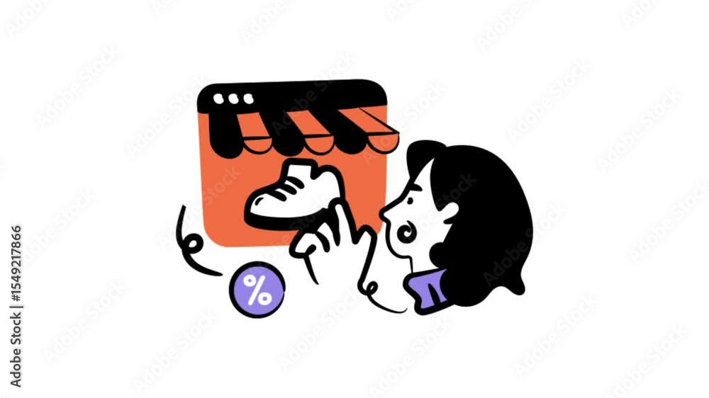 Poster shopping animation mp4 file