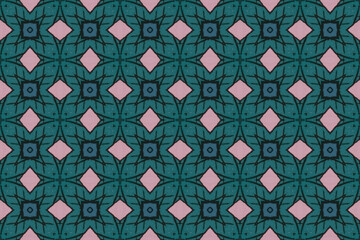 Seamless Interior Decoration Background Design Graphic Symmetric Wallpaper Cloth Texture Perspective Tile Luxury Fabric Template Textile Art Fashion Visual Geometric Digital Endless Shape Pattern.