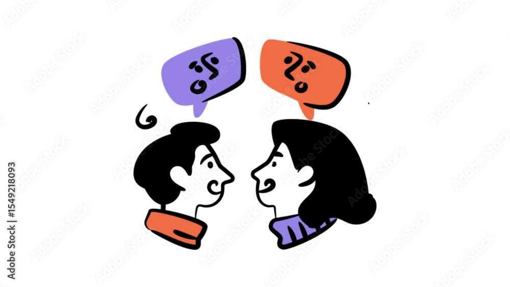 Poster conversation animation mp4 file