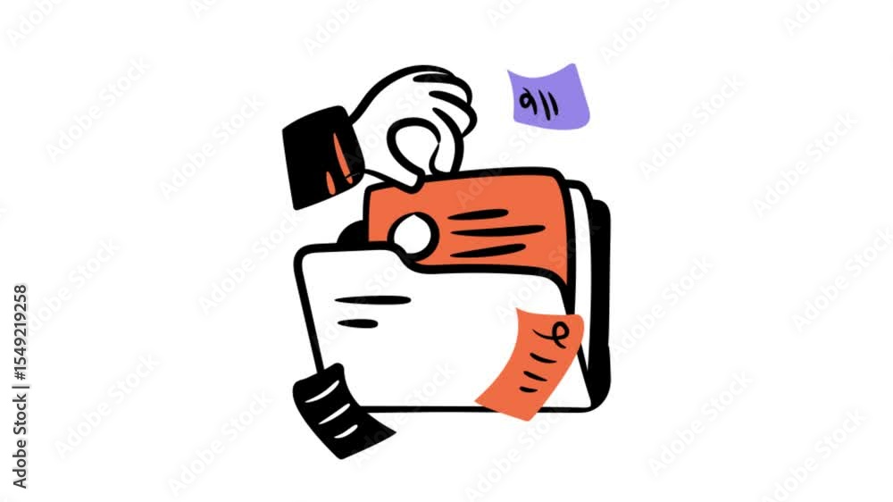 Poster document animation mp4 file