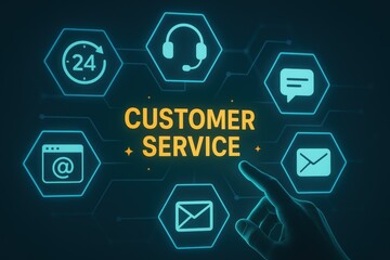 Customer service options displayed on a digital interface.