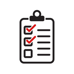 Fototapeta premium vector illustration of Checklist document symbol line style on white background