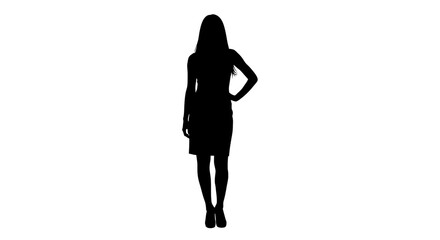 Isolated Woman Silhouette