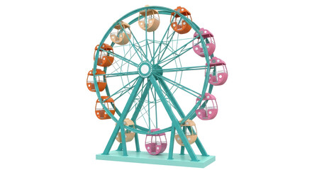 Isolated 3D Render Ferris Wheel