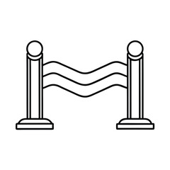 Water filled barricade pair shown in empty condition Vector illustration