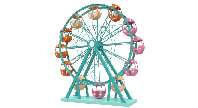 Isolated 3D Render Ferris Wheel