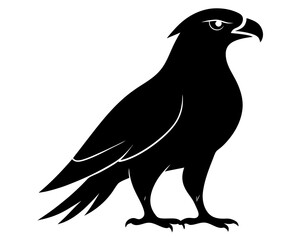 Hawk Bird Silhouette Vector Art