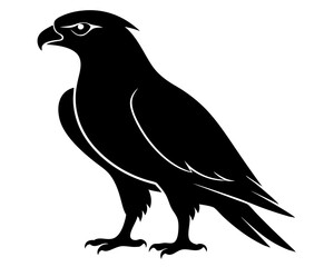 Hawk Bird Silhouette Vector Art