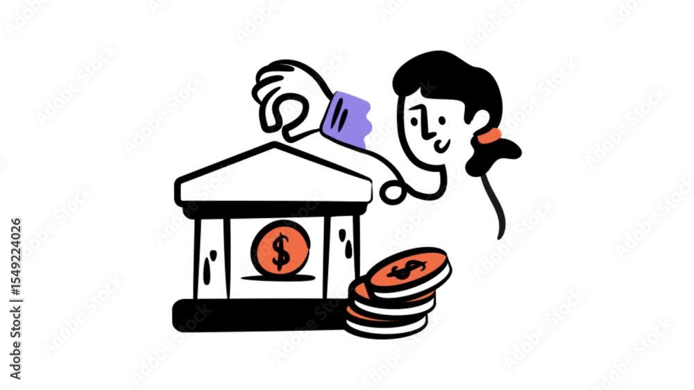 Poster banking animation mp4 file