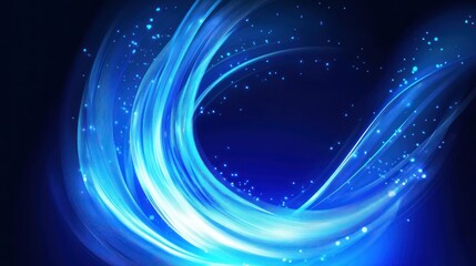Obraz premium Abstract Blue Swirls: A Glowing Digital Art Piece