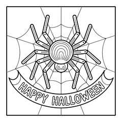 Fototapeta premium Creepy Halloween Coloring Pages For Adults