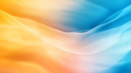 Abstract gradient background with blue yellow and orange colors blurred edges light effects minimalist style simple design