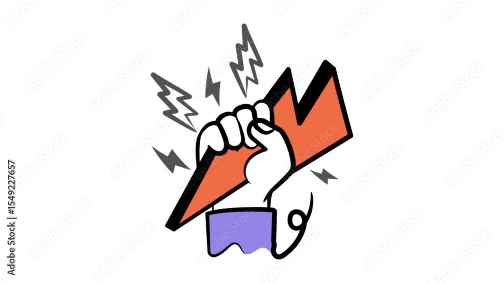 Poster power animation mp4 file
