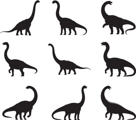 Brachiosaurus Dinosaur Silhouettes Collection