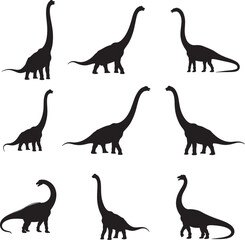 Brachiosaurus Dinosaur Silhouettes Collection