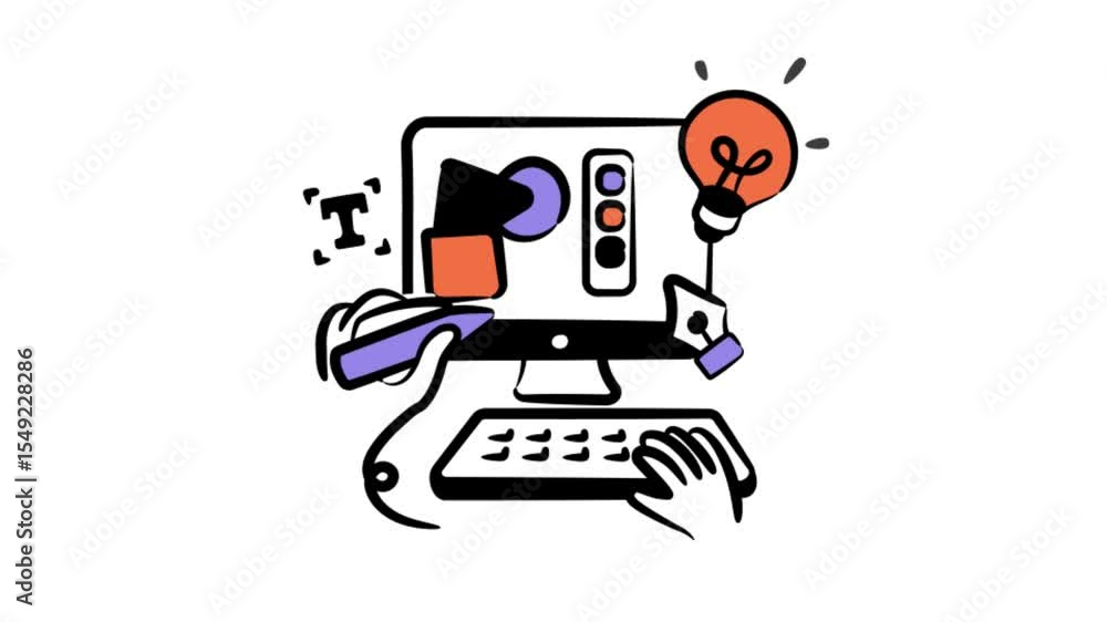 Poster graphic design animation mp4 file