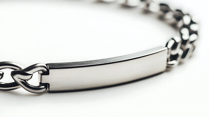Stainless Steel ID Bracelet with Chain Link and Clasp