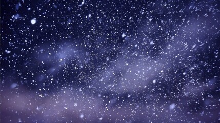 Fototapeta premium Night Sky: Falling Snowflakes