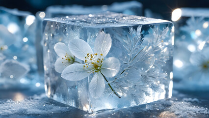 Eternal Bloom – The Garden Preserved in Winter's Embrace