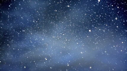 Fototapeta premium Night Sky: Falling Snowflakes