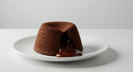 Indulge in the Decadence: A Molten Chocolate Lava Cake, Warm and Rich, Beckons with its Irresistible Gooey Center.