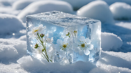Eternal Bloom – The Garden Preserved in Winter's Embrace