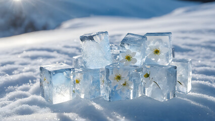 Eternal Bloom – The Garden Preserved in Winter's Embrace