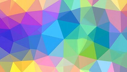 Abstract Low Poly Geometric Background in Modern Polygonal Style &ndash; 3D Triangle Mesh Pattern for Tech, Design, and Digital Art Projects