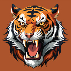 Obraz premium tiger head vector