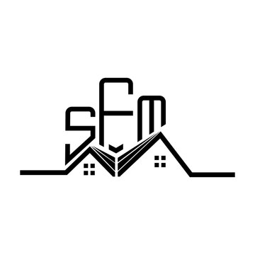 SFM Real State logo design, SFM simple and modern logo. SFM luxurious alphabet design