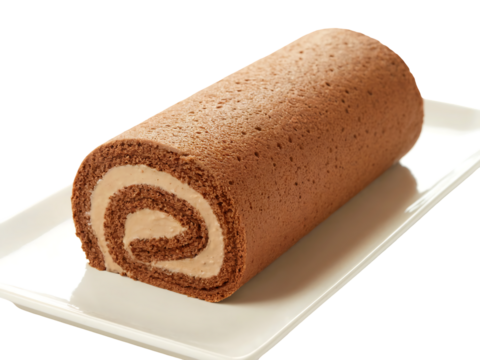 Chocolate Swiss Roll Delicious Dessert Perfection isolated on transparent background