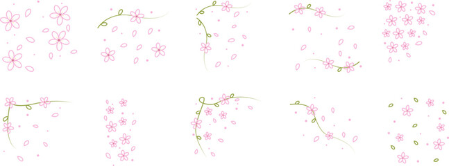 Set of Collection Cherry Blossom Aesthetic