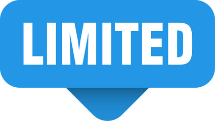 limited sticker. limited sign on transparent background