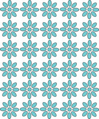 Islamic and decorative art pattern in blue color