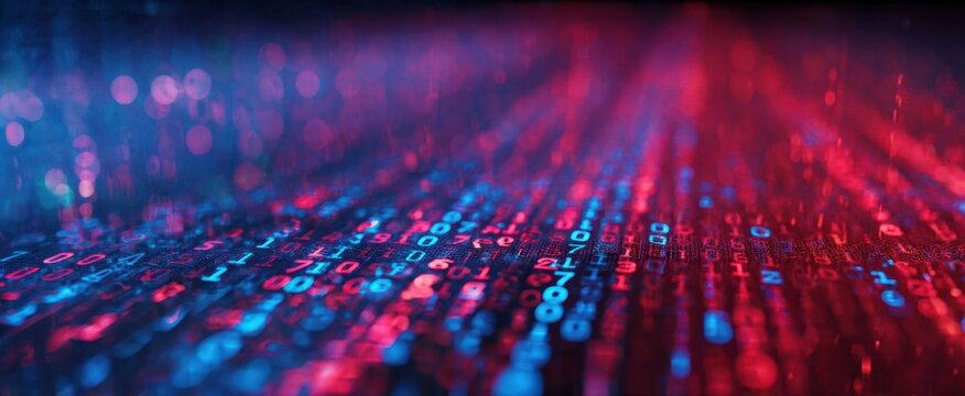 The Dynamic Flow of Binary Data in a Neon Spectrum
