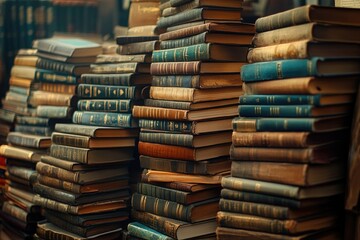 Pixel Perfect Picture of Stacks of Books Composition