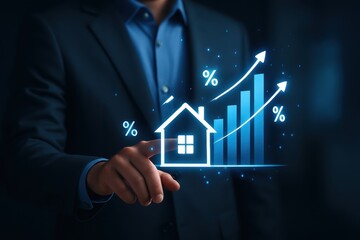Projected home value increase displayed on a hand.