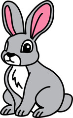 isolate rabbit icon vector
